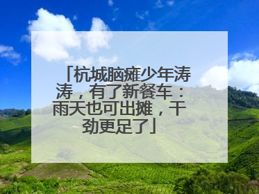 杭城脑瘫少年涛涛，有了新餐车：雨天也可出摊，干劲更足了