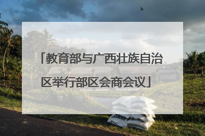 教育部与广西壮族自治区举行部区会商会议