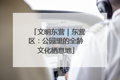 文明东营｜东营区：公园里的全龄文化栖息地