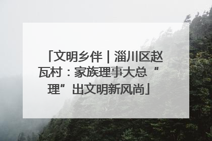文明乡伴｜淄川区赵瓦村：家族理事大总“理”出文明新风尚