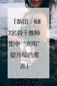 新田：687名骨干教师集中“充电” 提升综合素养