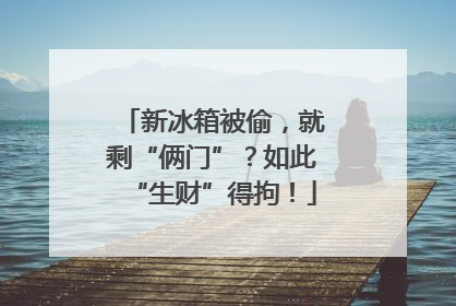 新冰箱被偷，就剩“俩门”？如此“生财”得拘！