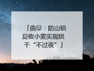 曲阜：防山镇夏收小麦实现烘干“不过夜”