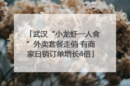 武汉“小龙虾一人食”外卖套餐走俏 有商家日销订单增长4倍
