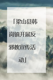 梁山县韩岗镇开展反邪教宣传活动