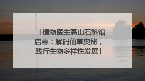 植物医生高山石斛馆启幕：解码仙草奥秘，践行生物多样性发展