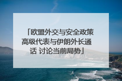 欧盟外交与安全政策高级代表与伊朗外长通话 讨论当前局势