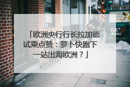 欧洲央行行长拉加德试乘点赞：萝卜快跑下一站出海欧洲？