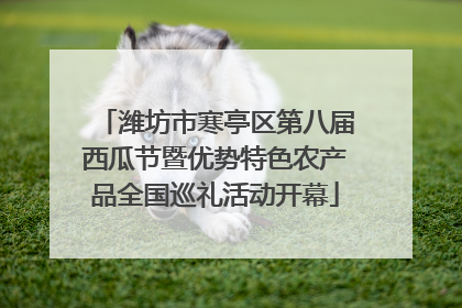 潍坊市寒亭区第八届西瓜节暨优势特色农产品全国巡礼活动开幕