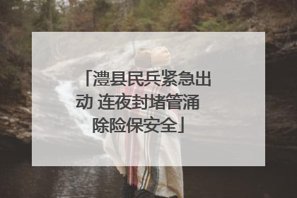 澧县民兵紧急出动 连夜封堵管涌除险保安全