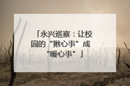 永兴巡察：让校园的“揪心事”成“暖心事”
