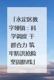 永定区教字垭镇：科学调度 干群合力 筑牢防洪抢险坚固防线