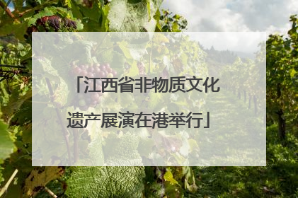 江西省非物质文化遗产展演在港举行