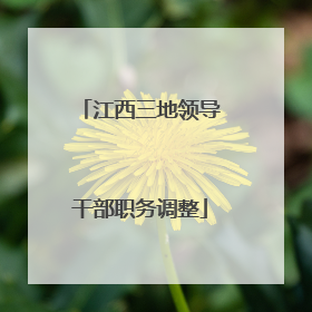 江西三地领导干部职务调整