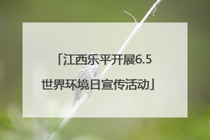 江西乐平开展6.5世界环境日宣传活动