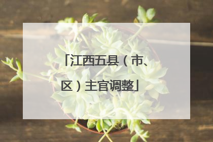 江西五县（市、区）主官调整