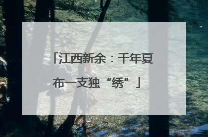 江西新余：千年夏布一支独“绣”