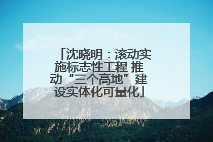 沈晓明：滚动实施标志性工程 推动“三个高地”建设实体化可量化