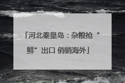 河北秦皇岛：杂粮抢“鲜”出口 俏销海外