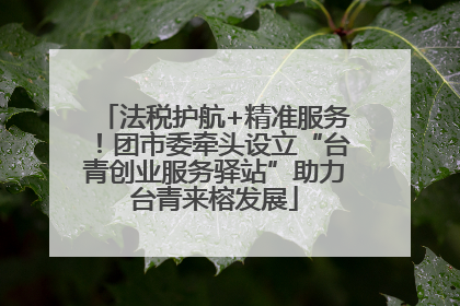 法税护航+精准服务！团市委牵头设立“台青创业服务驿站”助力台青来榕发展