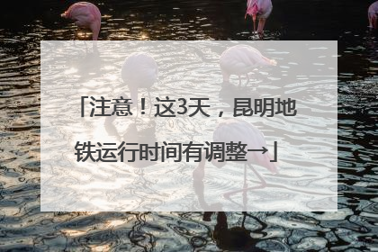 注意！这3天，昆明地铁运行时间有调整→