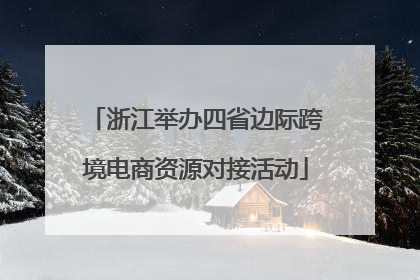 浙江举办四省边际跨境电商资源对接活动