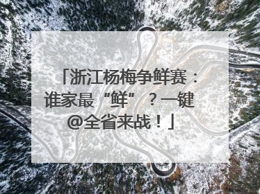浙江杨梅争鲜赛：谁家最“鲜”？一键@全省来战！