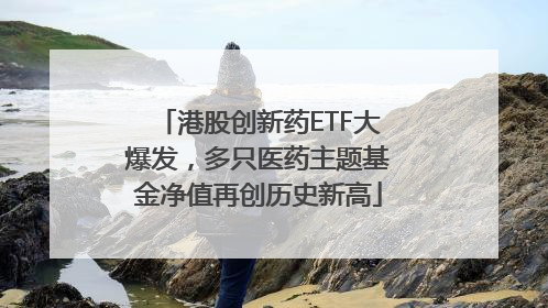 港股创新药ETF大爆发，多只医药主题基金净值再创历史新高