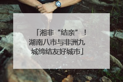 湘非“结亲”！湖南八市与非洲九城缔结友好城市
