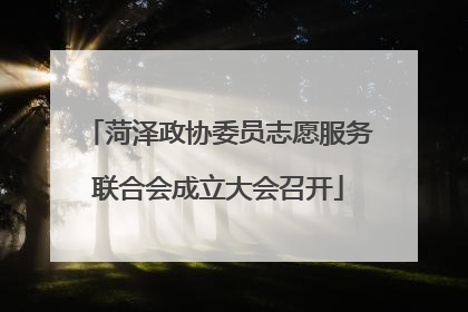 菏泽政协委员志愿服务联合会成立大会召开