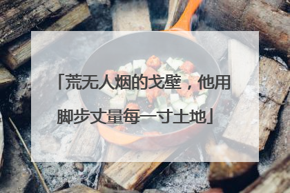 荒无人烟的戈壁，他用脚步丈量每一寸土地