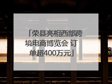 荣县亮相西部跨境电商博览会 订单超400万元