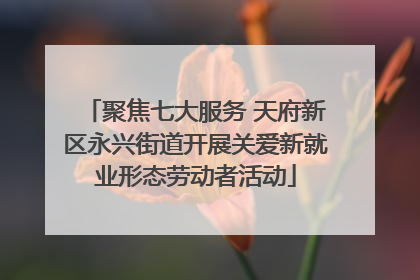 聚焦七大服务 天府新区永兴街道开展关爱新就业形态劳动者活动