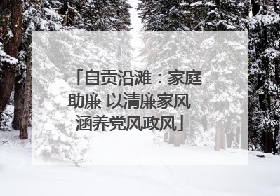 自贡沿滩：家庭助廉 以清廉家风涵养党风政风