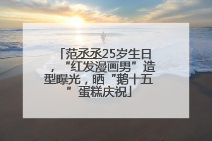 范丞丞25岁生日，“红发漫画男”造型曝光，晒“鹅十五”蛋糕庆祝