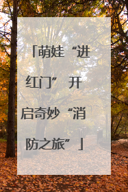 萌娃“进红门” 开启奇妙“消防之旅”