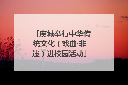 虞城举行中华传统文化（戏曲·非遗）进校园活动