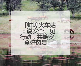 蚌埠火车站：说安全、见行动，共绘安全好风景