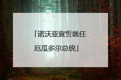 诺沃亚宣誓就任厄瓜多尔总统