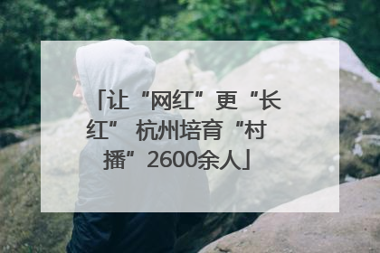 让“网红”更“长红” 杭州培育“村播”2600余人
