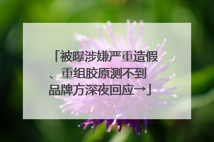 被曝涉嫌严重造假、重组胶原测不到 品牌方深夜回应→