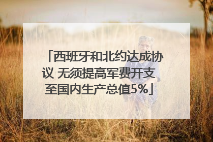 西班牙和北约达成协议 无须提高军费开支至国内生产总值5%