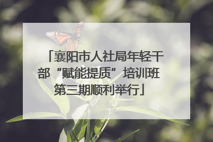 襄阳市人社局年轻干部“赋能提质”培训班第三期顺利举行