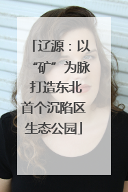 辽源：以“矿”为脉 打造东北首个沉陷区生态公园