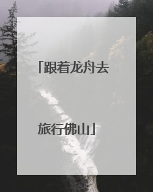跟着龙舟去旅行佛山