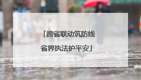 跨省联动筑防线 省界执法护平安