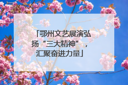 鄂州文艺展演弘扬“三大精神”，汇聚奋进力量