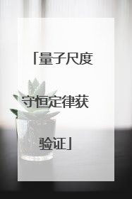 量子尺度守恒定律获验证