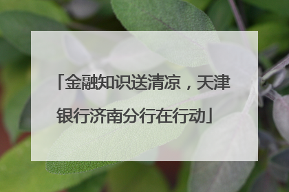 金融知识送清凉，天津银行济南分行在行动