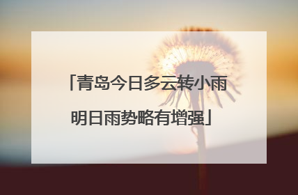 青岛今日多云转小雨 明日雨势略有增强